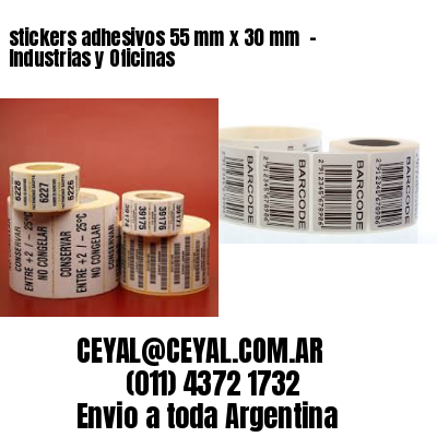 stickers adhesivos 55 mm x 30 mm  – Industrias y Oficinas