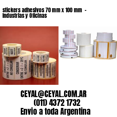 stickers adhesivos 70 mm x 100 mm  – Industrias y Oficinas