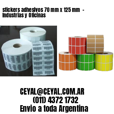 stickers adhesivos 70 mm x 125 mm  – Industrias y Oficinas