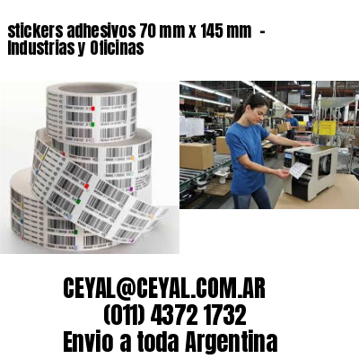 stickers adhesivos 70 mm x 145 mm  – Industrias y Oficinas