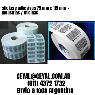 stickers adhesivos 75 mm x 115 mm  – Industrias y Oficinas