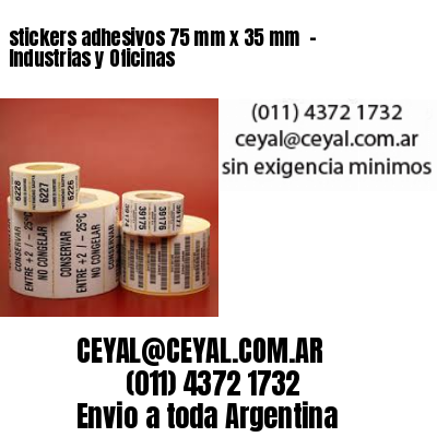 stickers adhesivos 75 mm x 35 mm  – Industrias y Oficinas