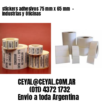 stickers adhesivos 75 mm x 65 mm  – Industrias y Oficinas