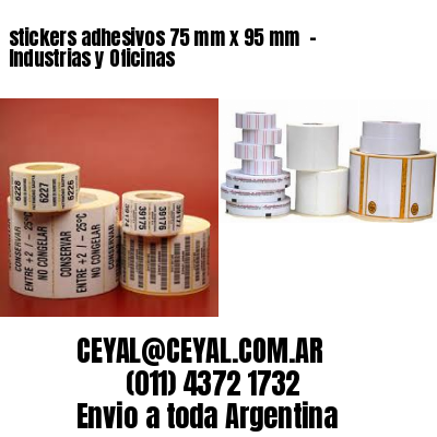 stickers adhesivos 75 mm x 95 mm  – Industrias y Oficinas
