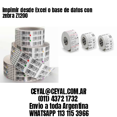 impimir desde Excel o base de datos con zebra Zt200
