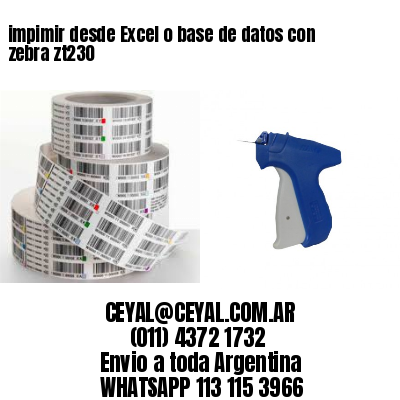 impimir desde Excel o base de datos con zebra zt230