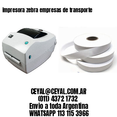 impresora zebra empresas de transporte