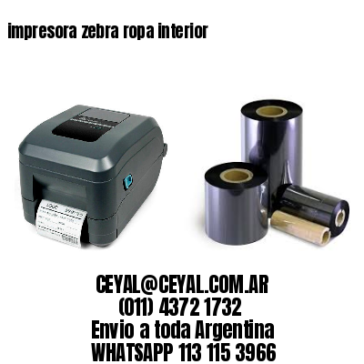 impresora zebra ropa interior