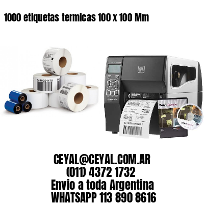 1000 etiquetas termicas 100 x 100 Mm