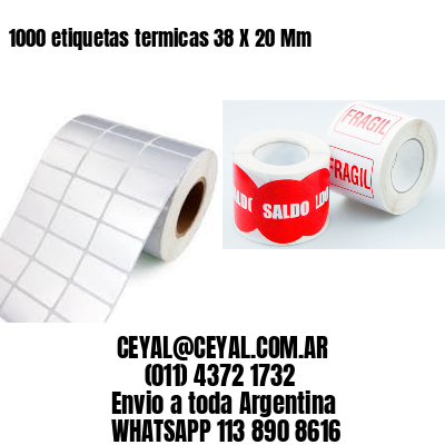 1000 etiquetas termicas 38 X 20 Mm