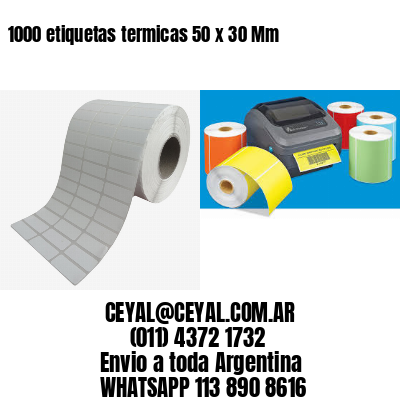 1000 etiquetas termicas 50 x 30 Mm