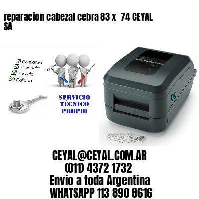 reparacion cabezal cebra 83 x  74 CEYAL SA