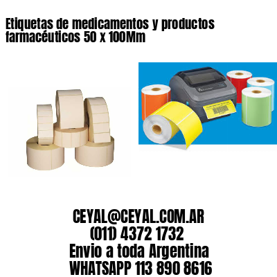 Etiquetas de medicamentos y productos farmacéuticos 50 x 100Mm