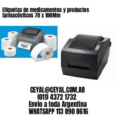 Etiquetas de medicamentos y productos farmacéuticos 70 x 100Mm