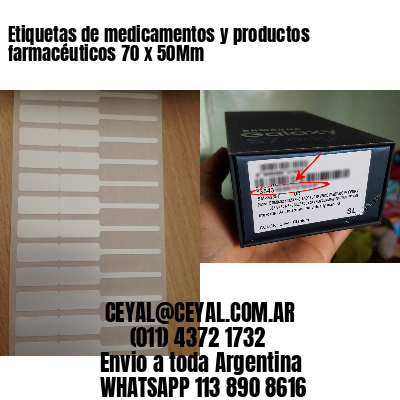 Etiquetas de medicamentos y productos farmacéuticos 70 x 50Mm