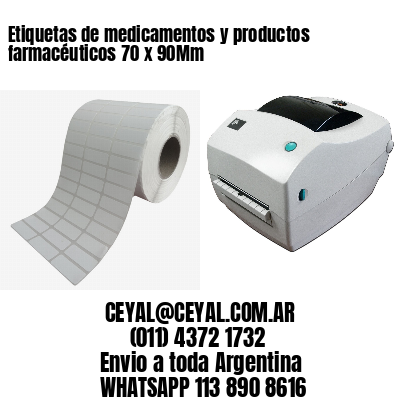 Etiquetas de medicamentos y productos farmacéuticos 70 x 90Mm