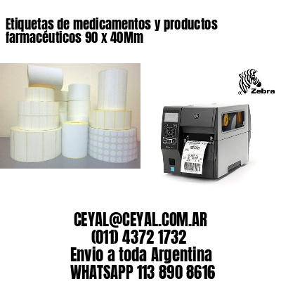 Etiquetas de medicamentos y productos farmacéuticos 90 x 40Mm