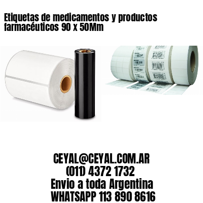Etiquetas de medicamentos y productos farmacéuticos 90 x 50Mm