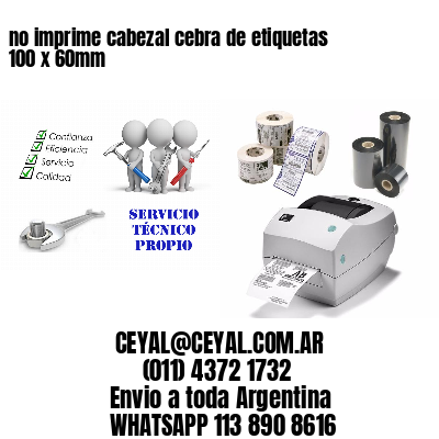 no imprime cabezal cebra de etiquetas 100 x 60mm