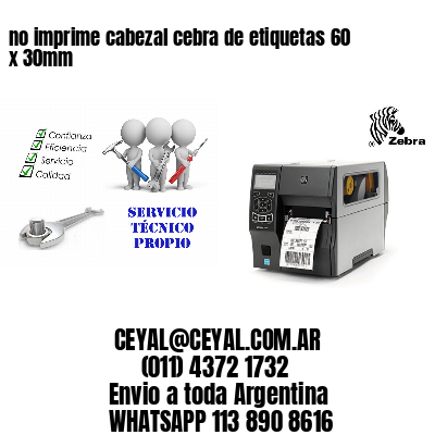 no imprime cabezal cebra de etiquetas 60 x 30mm