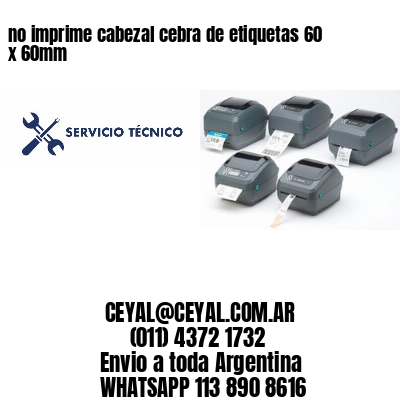 no imprime cabezal cebra de etiquetas 60 x 60mm