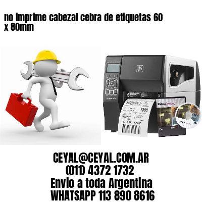 no imprime cabezal cebra de etiquetas 60 x 80mm