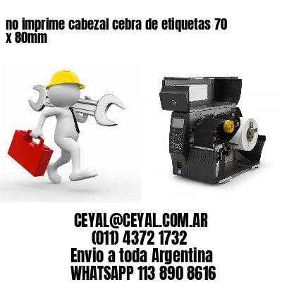 no imprime cabezal cebra de etiquetas 70 x 80mm