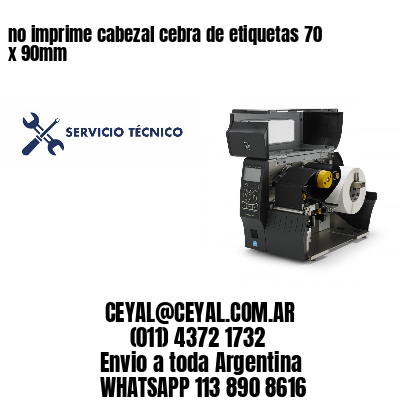 no imprime cabezal cebra de etiquetas 70 x 90mm