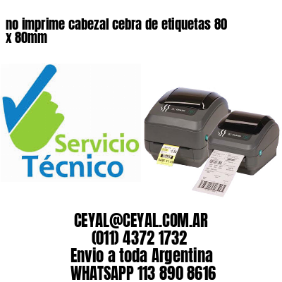 no imprime cabezal cebra de etiquetas 80 x 80mm