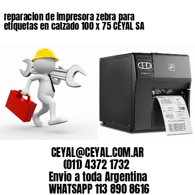 reparacion de impresora zebra para etiquetas en calzado 100 x 75 CEYAL SA