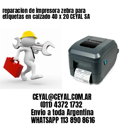 reparacion de impresora zebra para etiquetas en calzado 40 x 20 CEYAL SA