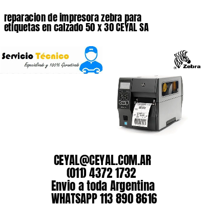 reparacion de impresora zebra para etiquetas en calzado 50 x 30 CEYAL SA
