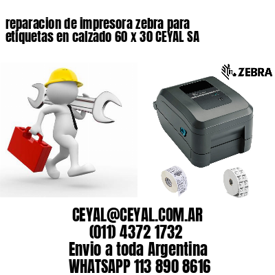 reparacion de impresora zebra para etiquetas en calzado 60 x 30 CEYAL SA