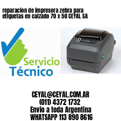 reparacion de impresora zebra para etiquetas en calzado 70 x 50 CEYAL SA
