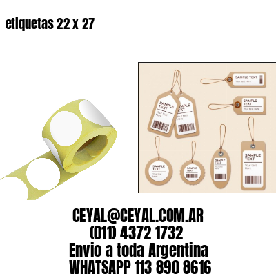 etiquetas 22 x 27