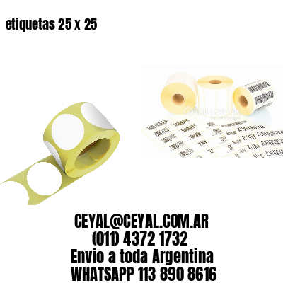 etiquetas 25 x 25