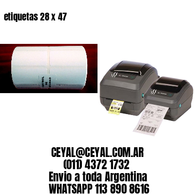etiquetas 28 x 47