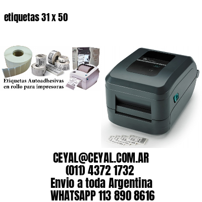 etiquetas 31 x 50