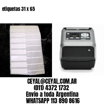 etiquetas 31 x 65