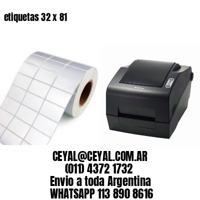 etiquetas 32 x 81