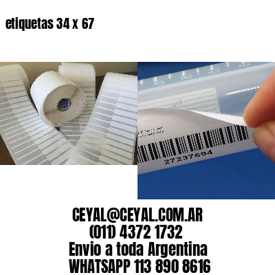 etiquetas 34 x 67