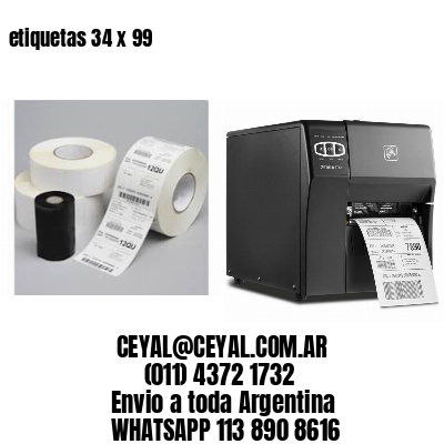 etiquetas 34 x 99