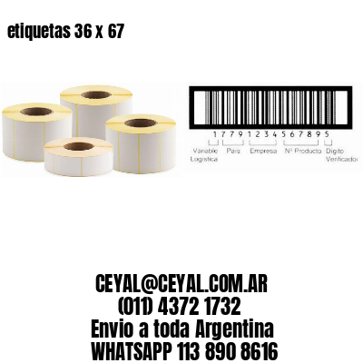 etiquetas 36 x 67
