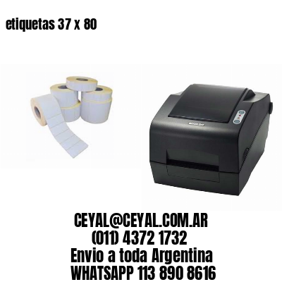 etiquetas 37 x 80