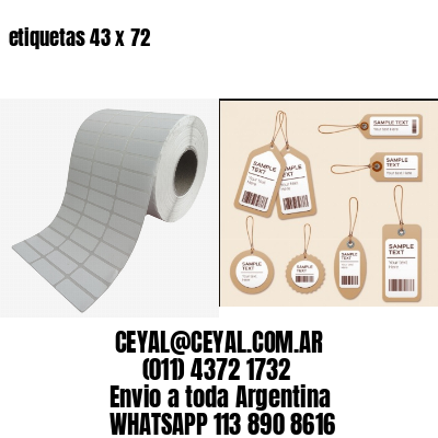 etiquetas 43 x 72