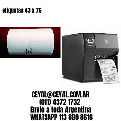 etiquetas 43 x 76