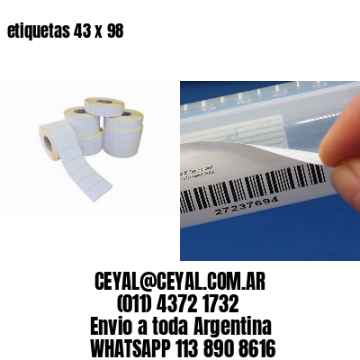 etiquetas 43 x 98