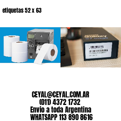 etiquetas 52 x 63