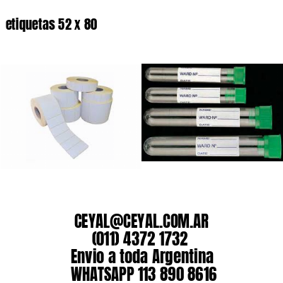 etiquetas 52 x 80