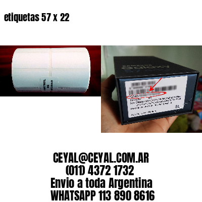 etiquetas 57 x 22